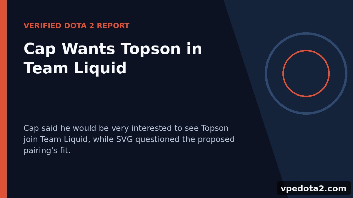 Cap хочет видеть Topson в Team Liquid