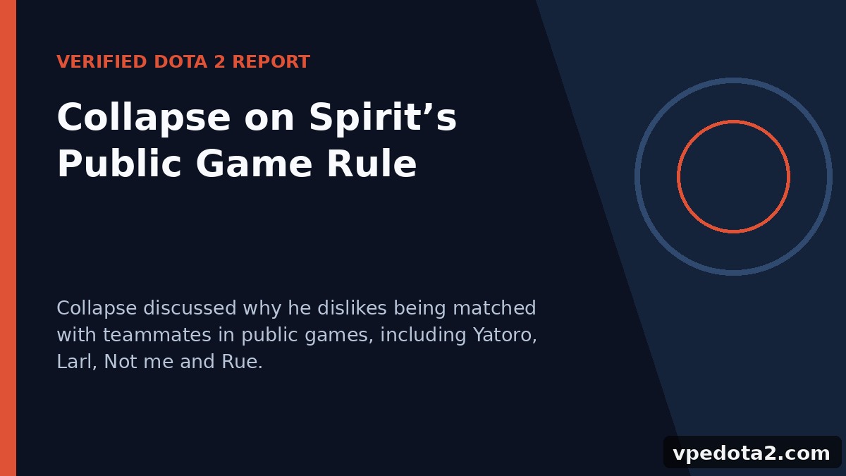 Collapse о правиле Spirit в публичных играх