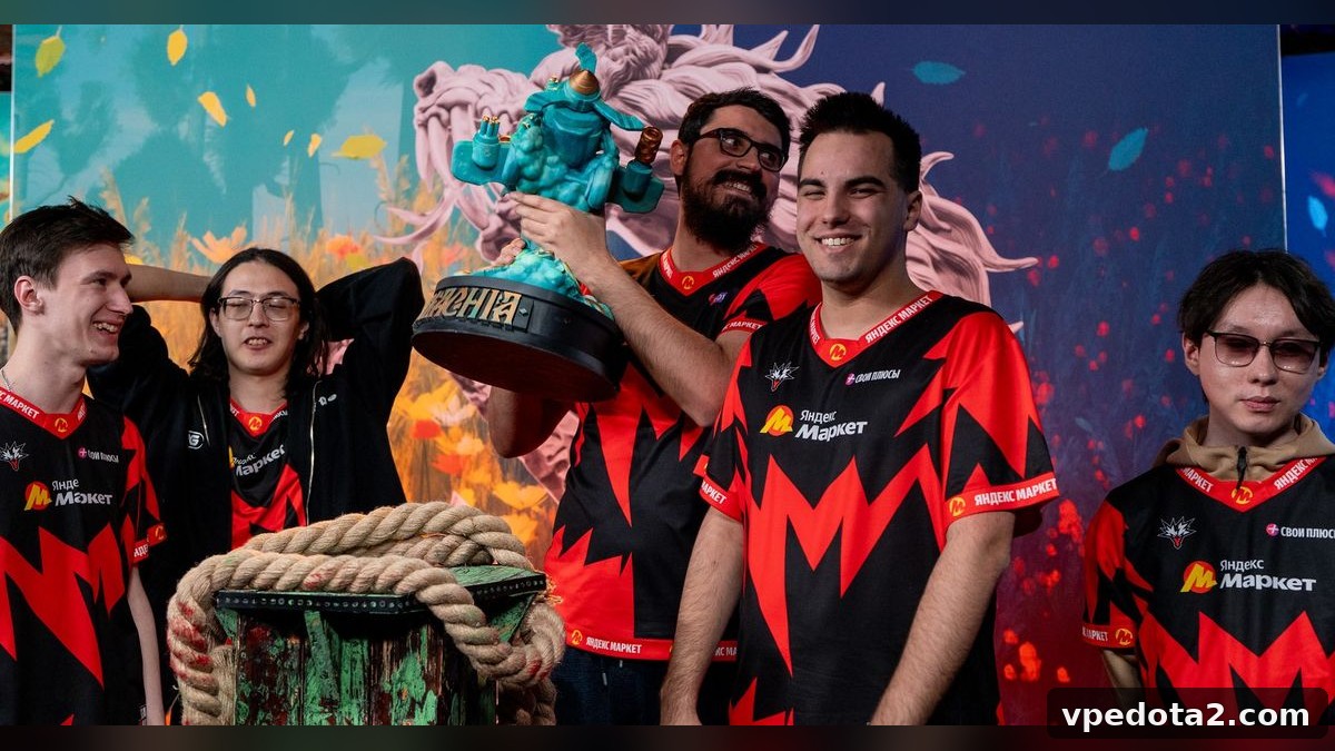 Состав Team Yandex по Dota 2 празднует более ранний титул