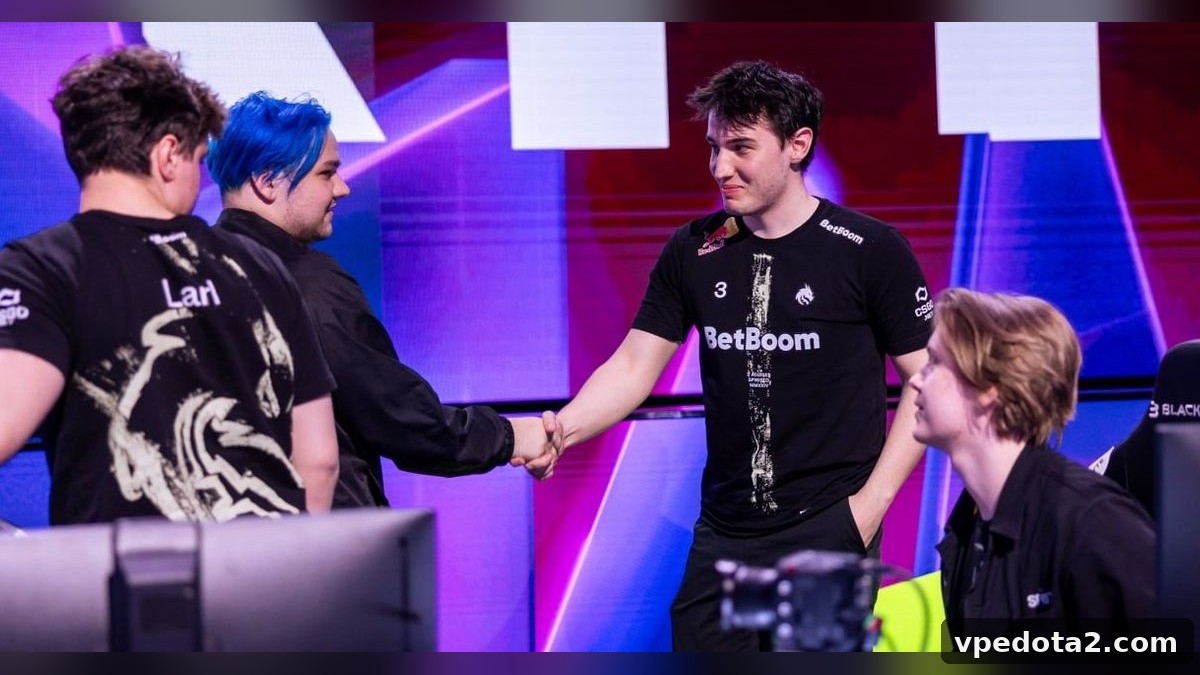Игроки Team Spirit на сцене The International 2026